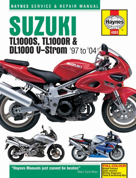 Suzuki TL1000S TL1000R DL1000 V-Strom Motorcycle Service Repair Manual Book