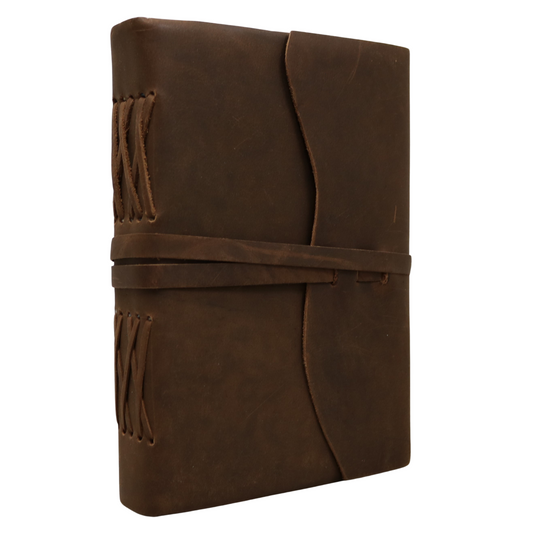 Rustic Leather Journal with Multicoloured Pages 6" X 8" Notebook Bound Book