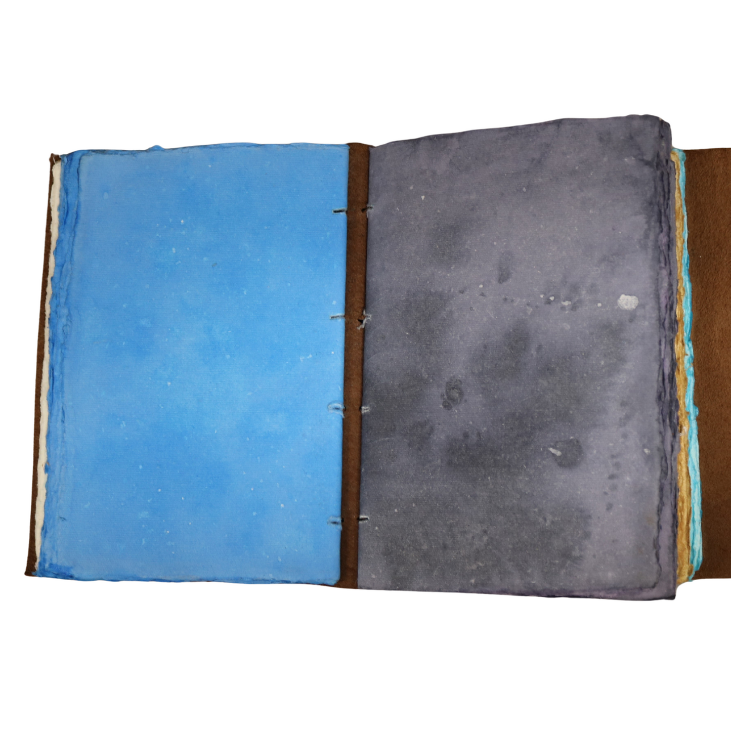 Rustic Leather Journal with Multicoloured Pages 6" X 8" Notebook Bound Book