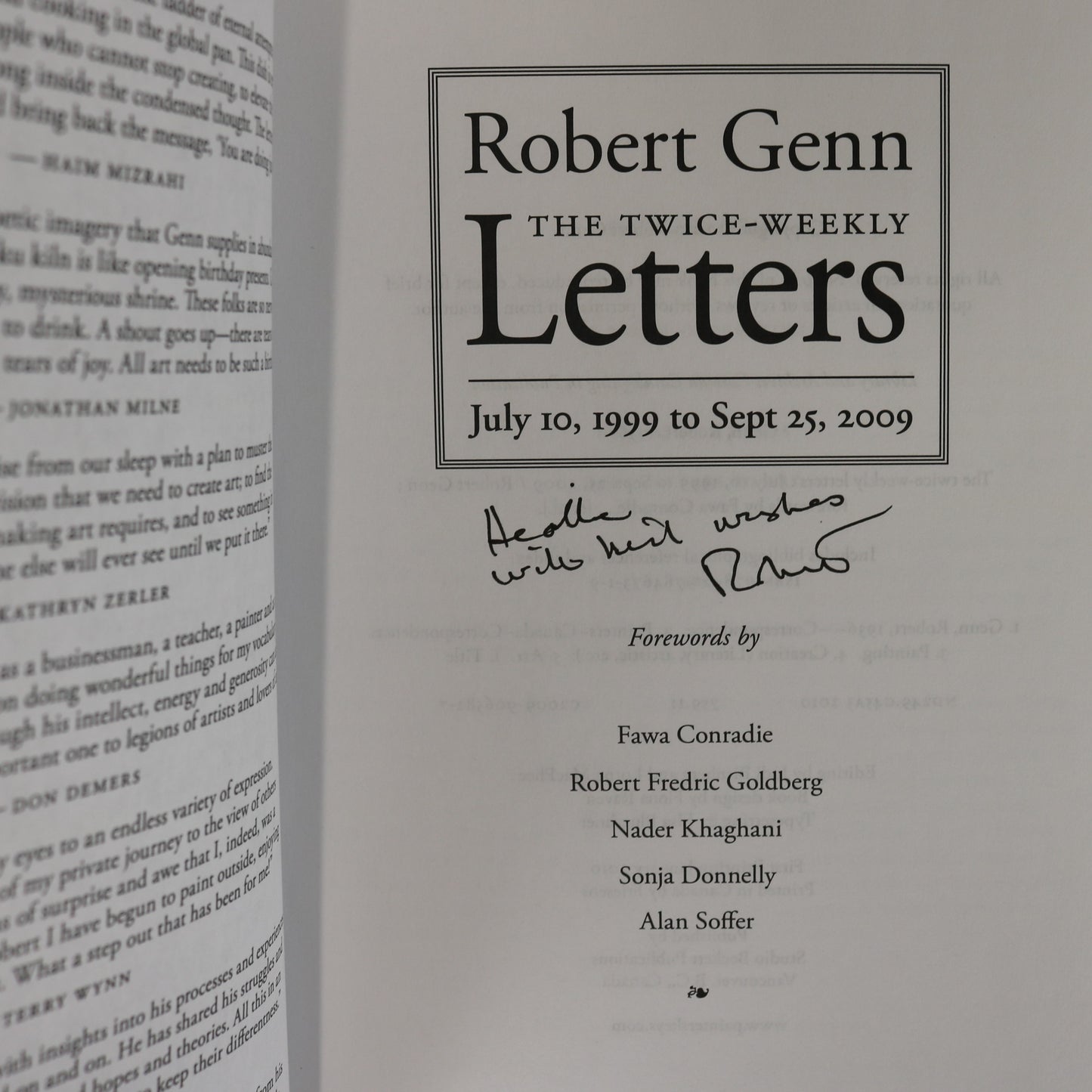 Robert Genn Twice-Weekly Letters Canada Canadian Artist Painter Art Used Book