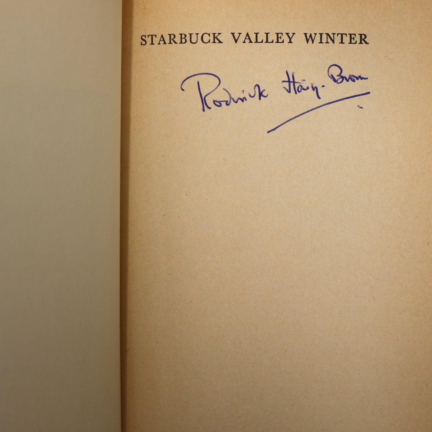 Starbuck Valley Winter Roderick Haig-Brown Nature Outdoors History Fiction Used Book