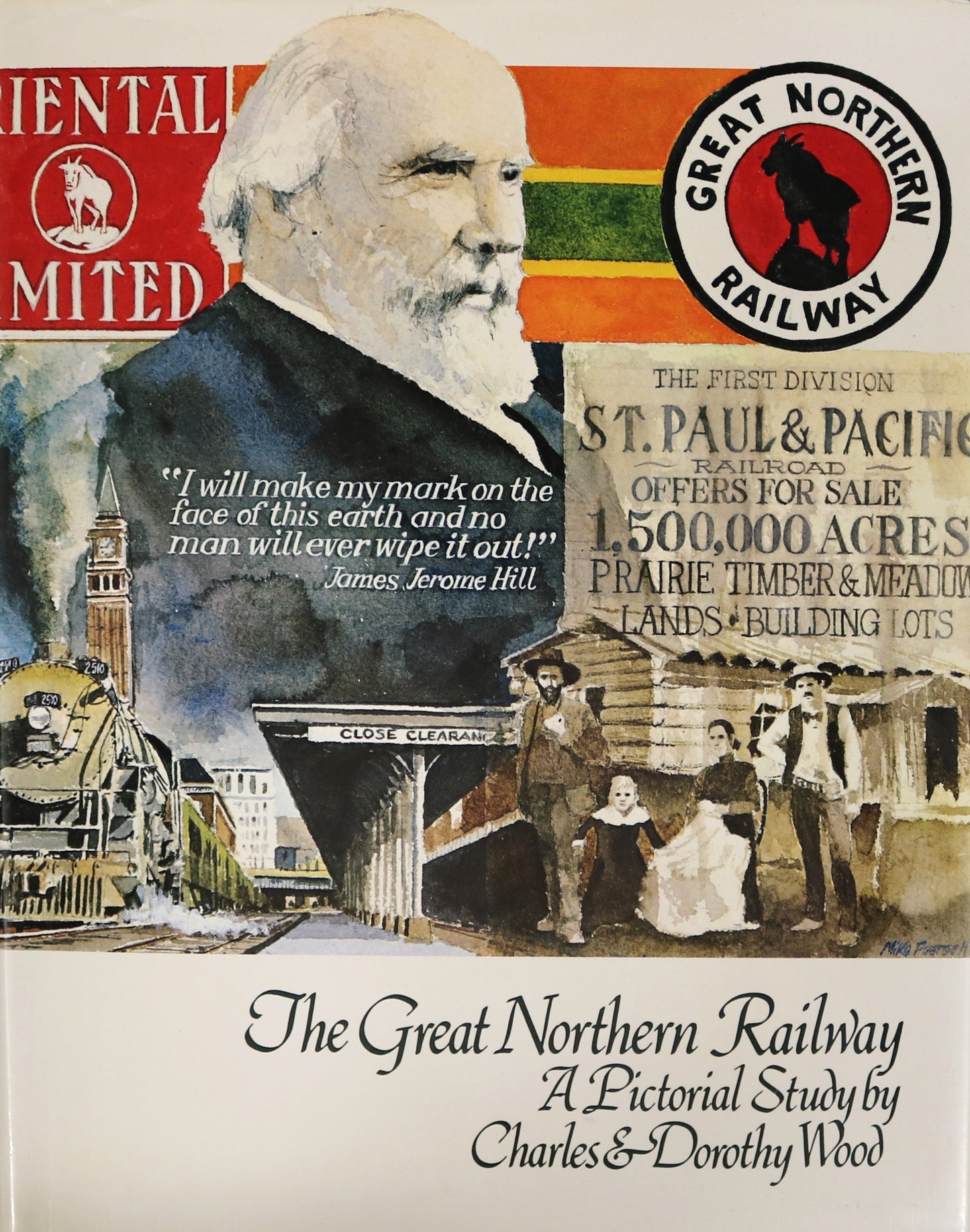 Great Northern Railway Pictorial Study History Railroad Illustrated Used Book