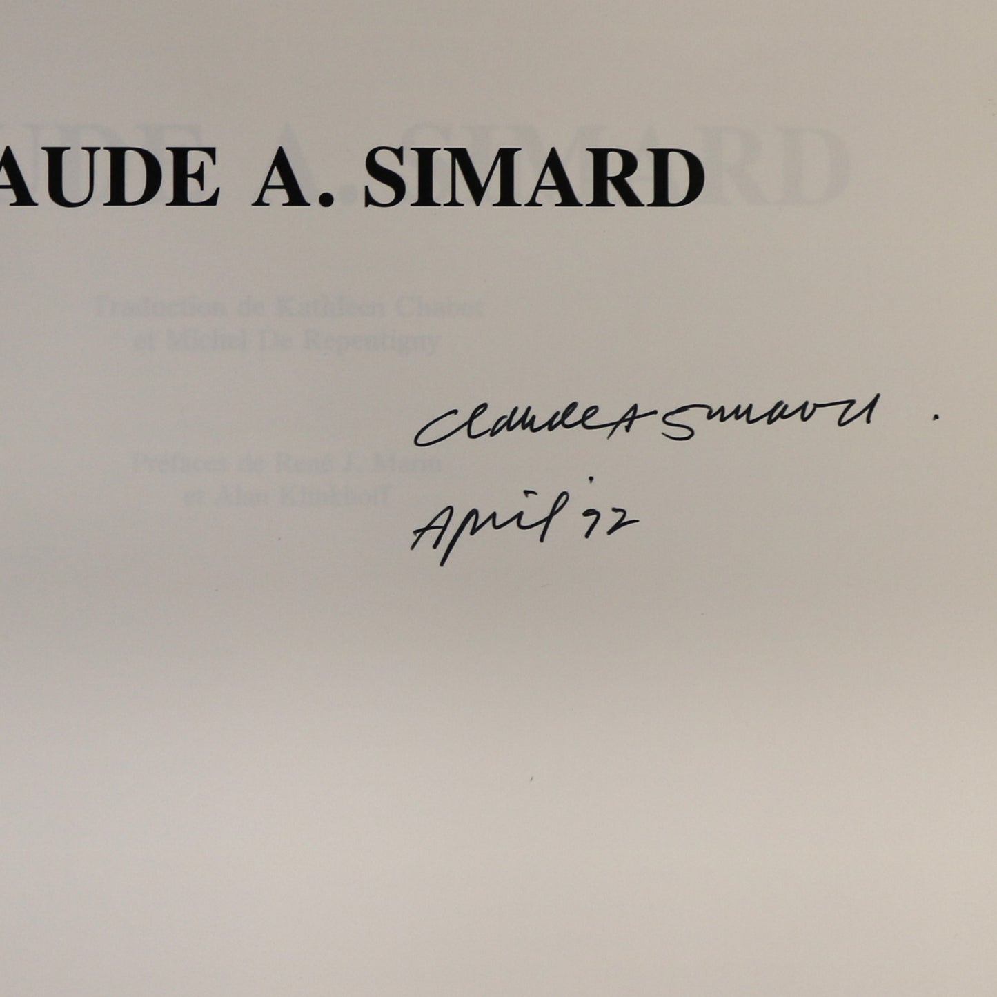 Claude A. Simard Quebec Canada Canadian Artist Painter Paintings Art Book