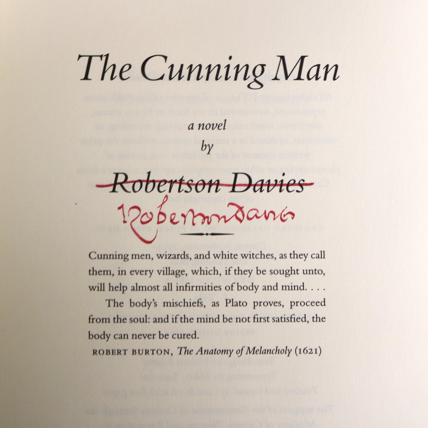 The Cunning Man Robertson Davies Canadian Fiction Used Book