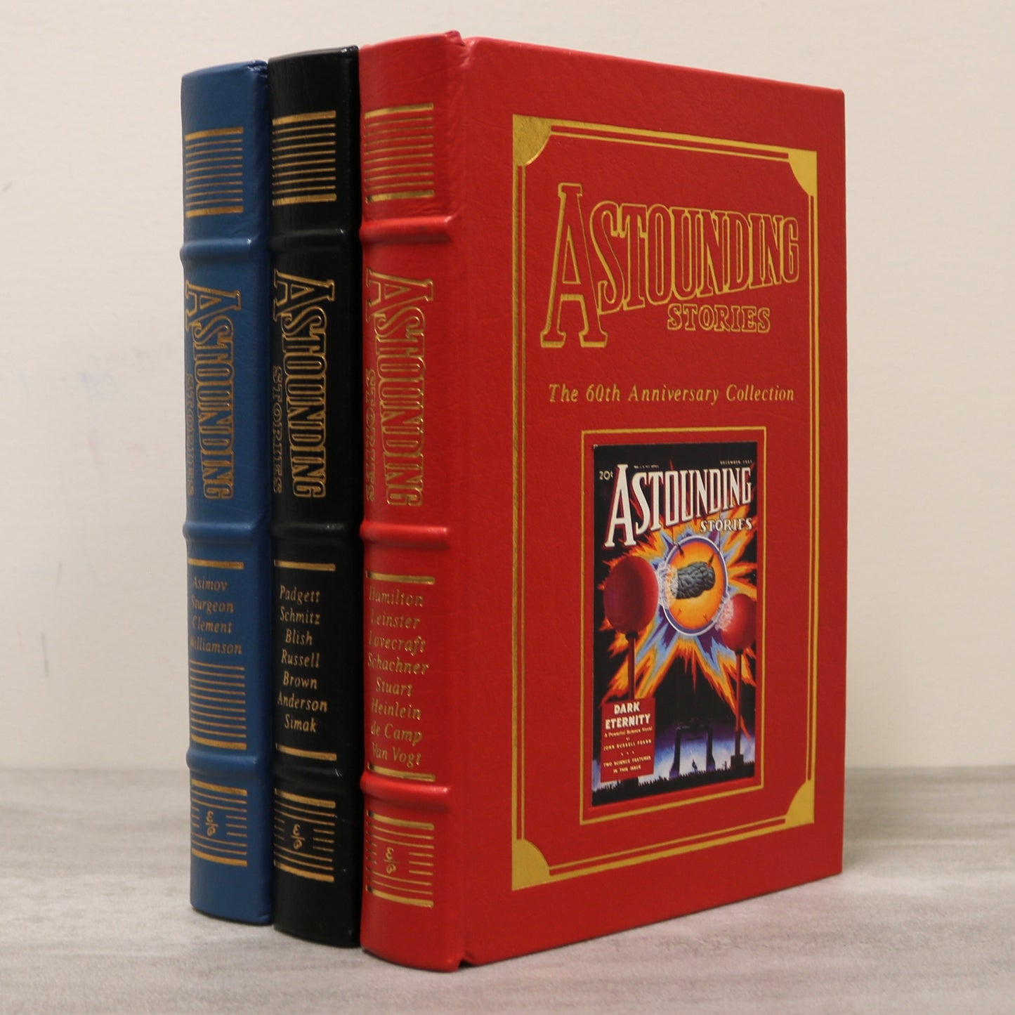 Astounding Stories Easton Press Science Fiction Leather Binding 3 Volumes Book