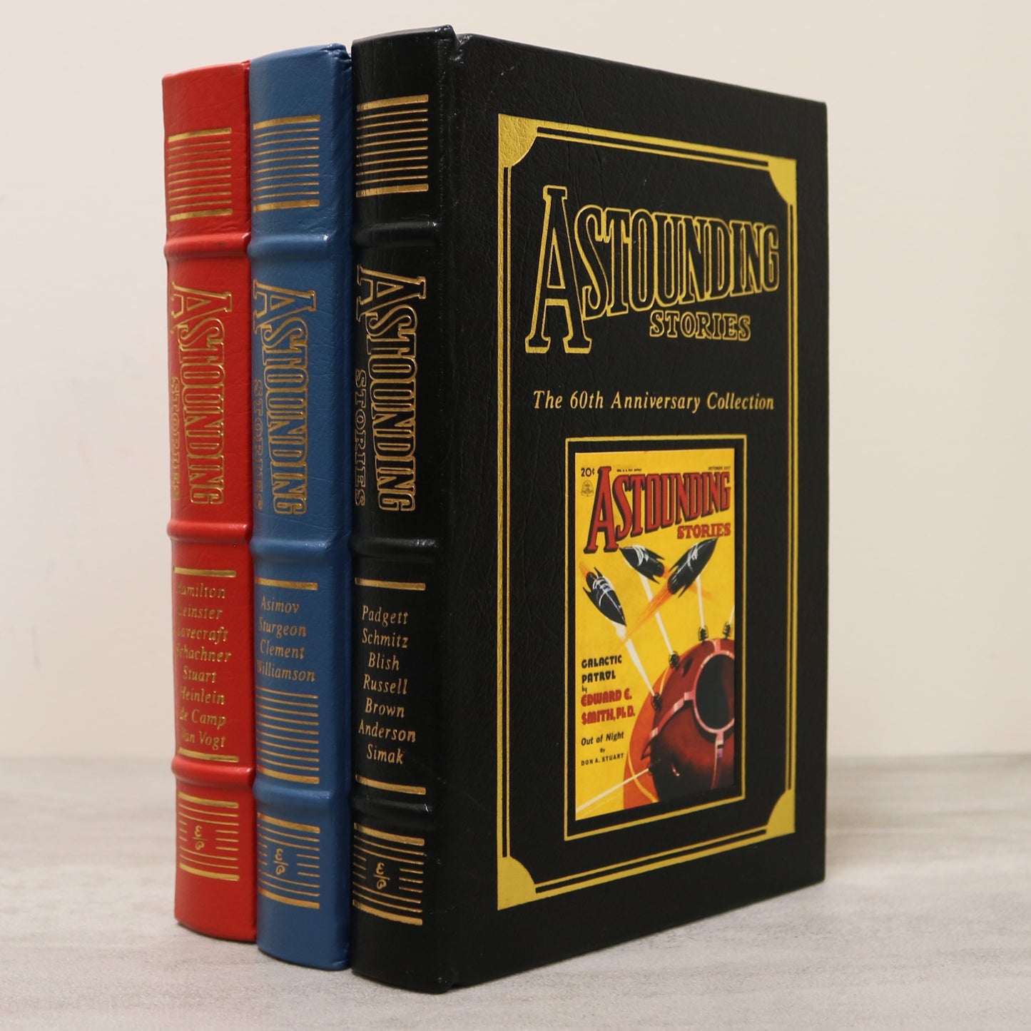 Astounding Stories Easton Press Science Fiction Leather Binding 3 Volumes Book