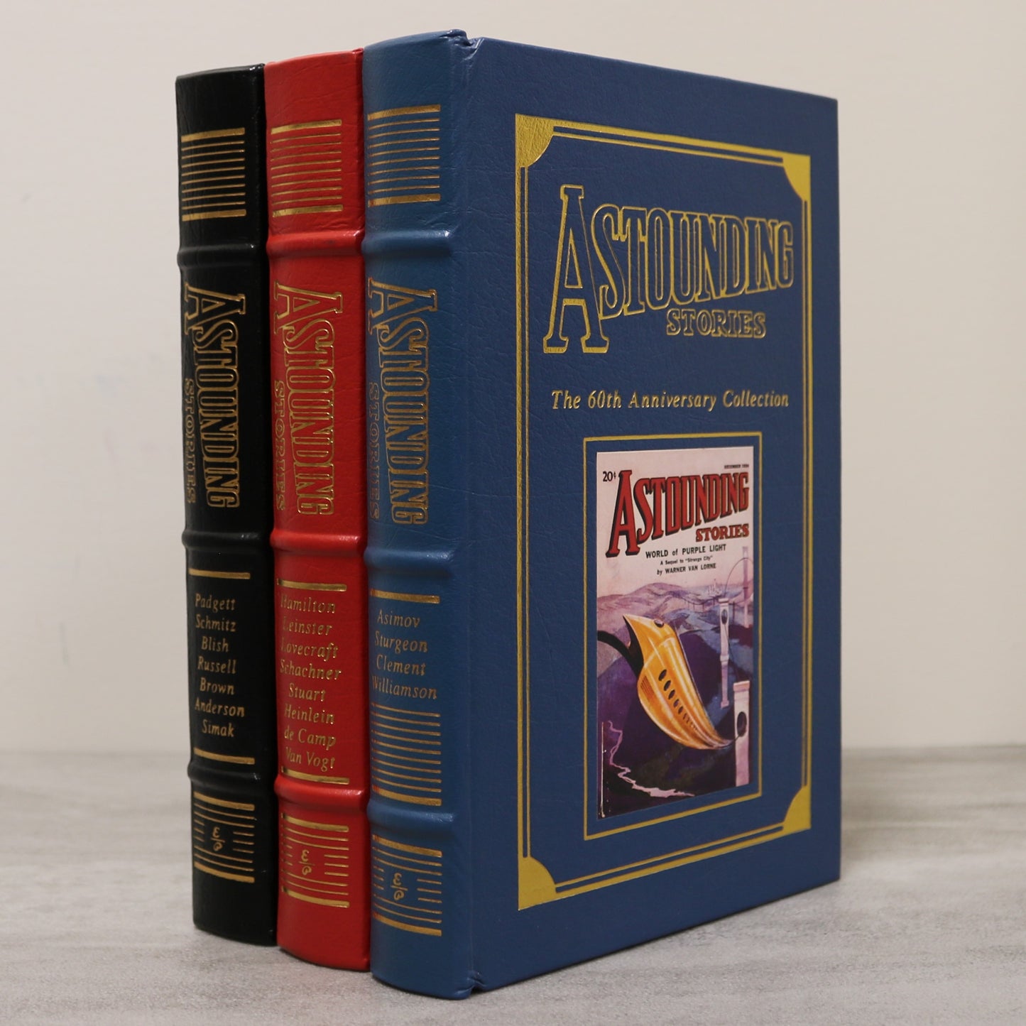 Astounding Stories Easton Press Science Fiction Leather Binding 3 Volumes Book