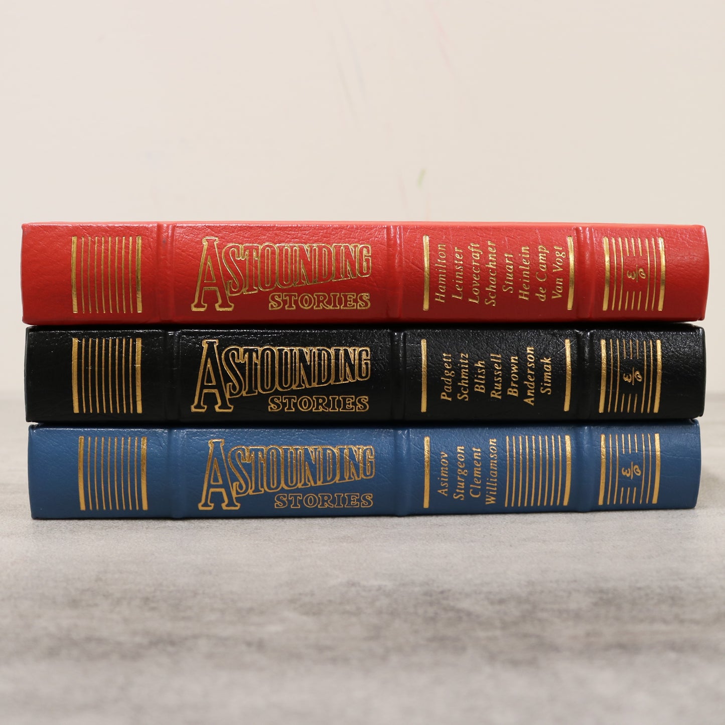 Astounding Stories Easton Press Science Fiction Leather Binding 3 Volumes Book