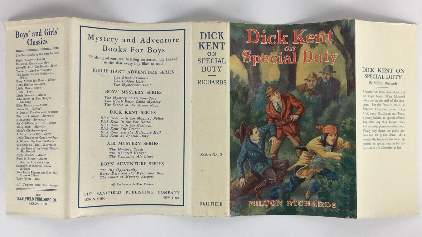 Dick Kent Special Duty Milton Richards RCMP Mountie Fiction Book